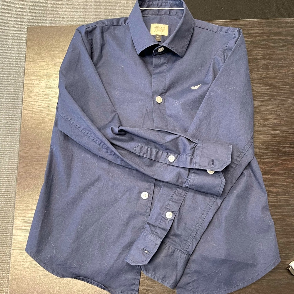 Armani Junior Blue Buttondown Shirt